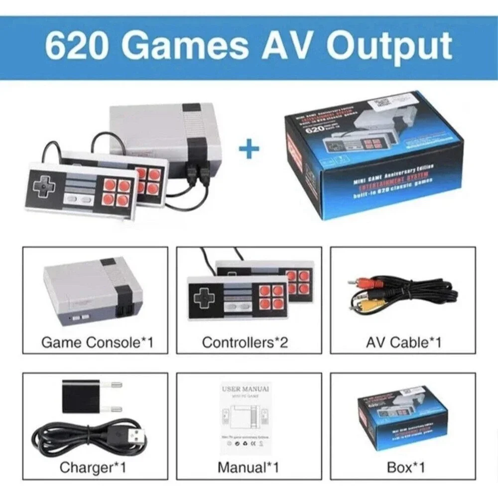 Brand New Retro Video Game Console 620 Games